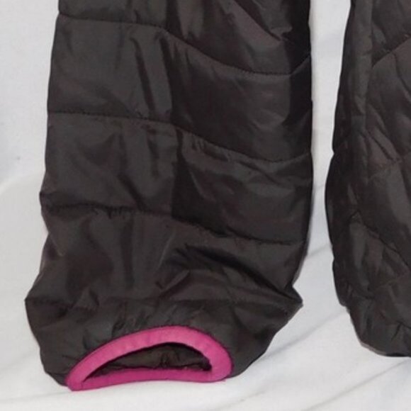 LL Bean Womens M 10 - 12 Brown Pink water resistant Puffer Jacket Full Zip - Picture 9 of 9